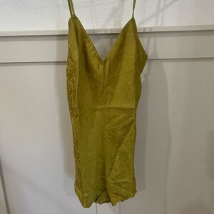 NWT Victoria's Secret Green Silky Romper